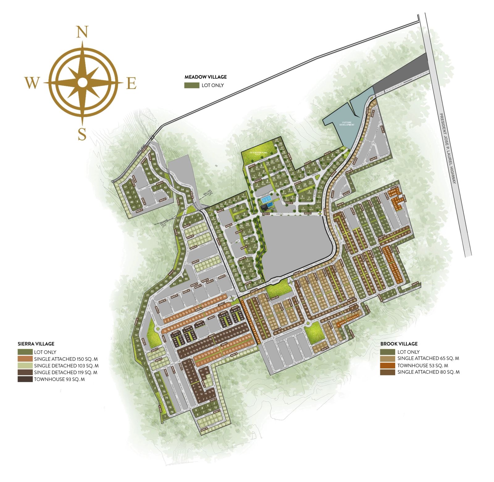 Route map to our home in The Villages at Lipa